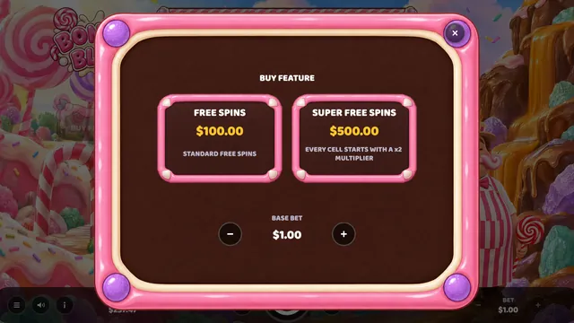 Bonbon Blast: Buy menu