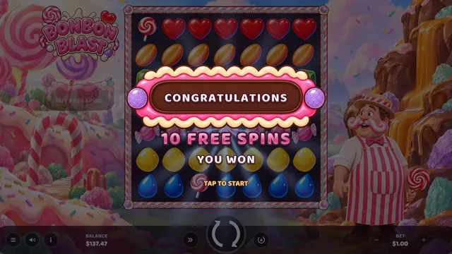 Bonbon Blast: Free spins awarded