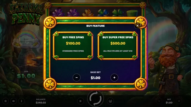 Extreme Penny: Buy menu