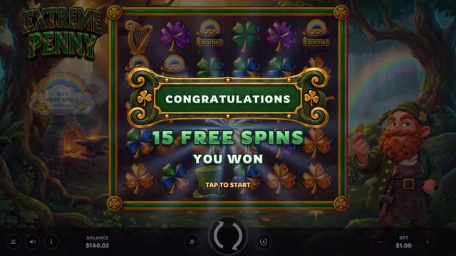 Extreme Penny: Free spins awarded