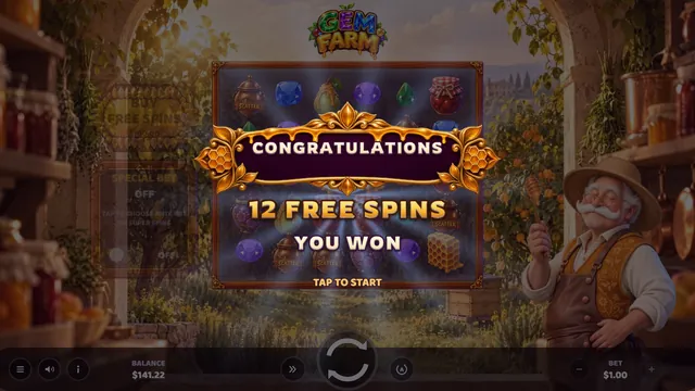 Gem Farm: Free spins awarded