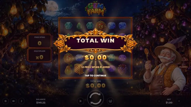 Gem Farm: Free spins win