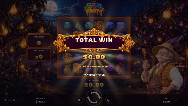 Gem Farm: Free spins late