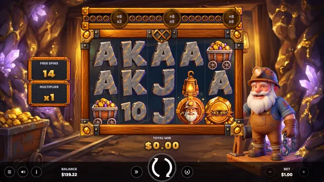 Glitter Pit: Free spins