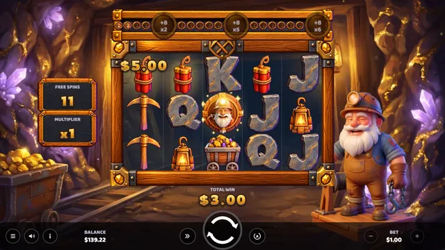 Glitter Pit: Free spins win