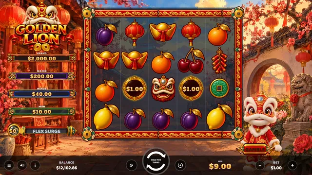 Golden Lion Chain Core: Jackpot panel