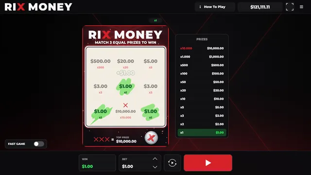 Rix Money: Result