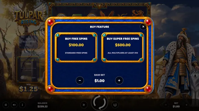 Tulpar Rising: Buy menu