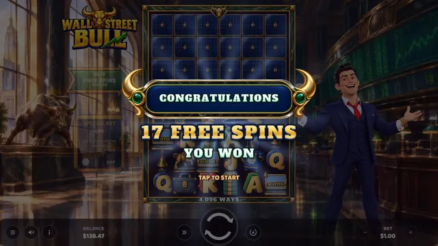 Wall Street Bull: Free spins awarded