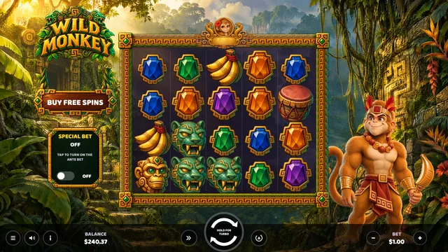 Wild Monkey: Base win