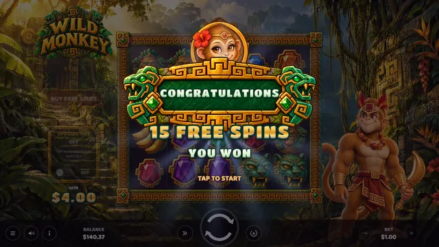 Wild Monkey: Free spins awarded