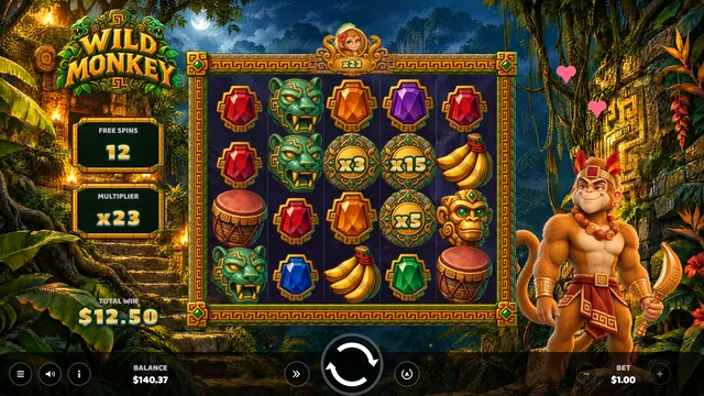 Wild Monkey: Free spins late