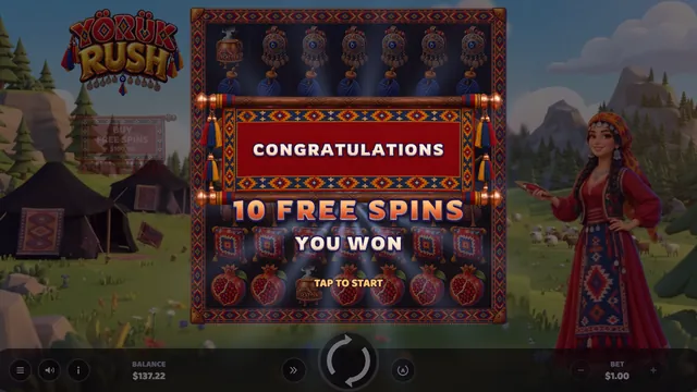 Yörük Rush: Free spins awarded