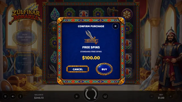 Zülfikar Bonanza: Buy confirm