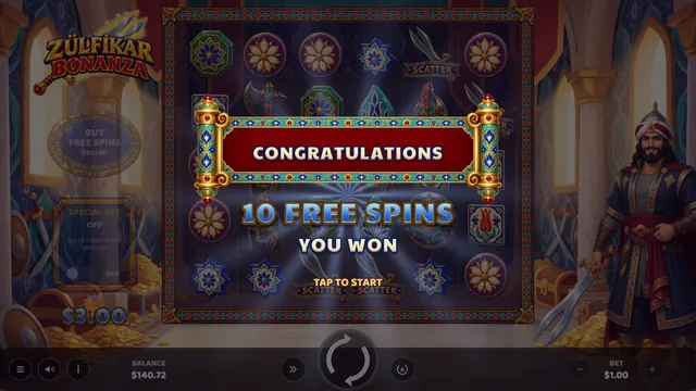 Zülfikar Bonanza: Free spins awarded